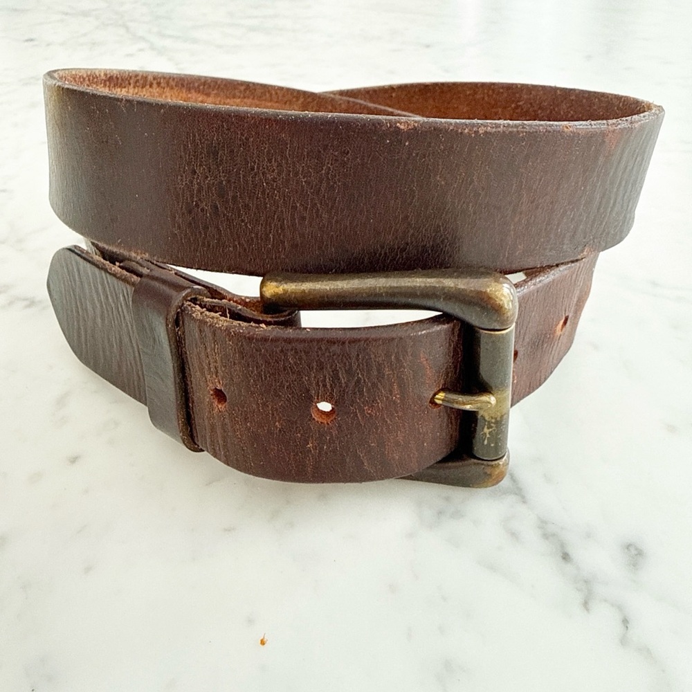Old Navy Belt Brown Leather Belt Mens XL